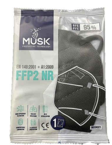 MUSK MASCHERINA FFP2 BLACK10PZ