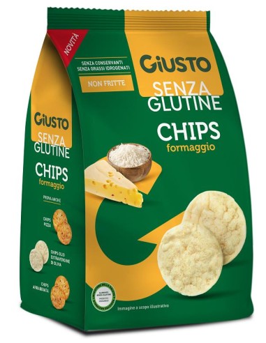 GIUSTO S/G CHIPS FORMAGGIO 40G