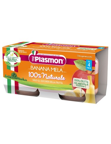 PLASMON OMOG BANANA MELA 2X80G