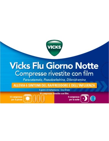 VICKS FLU GIORNO NOTTE%12+4CPR